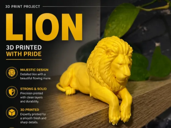 lion sitting on edge