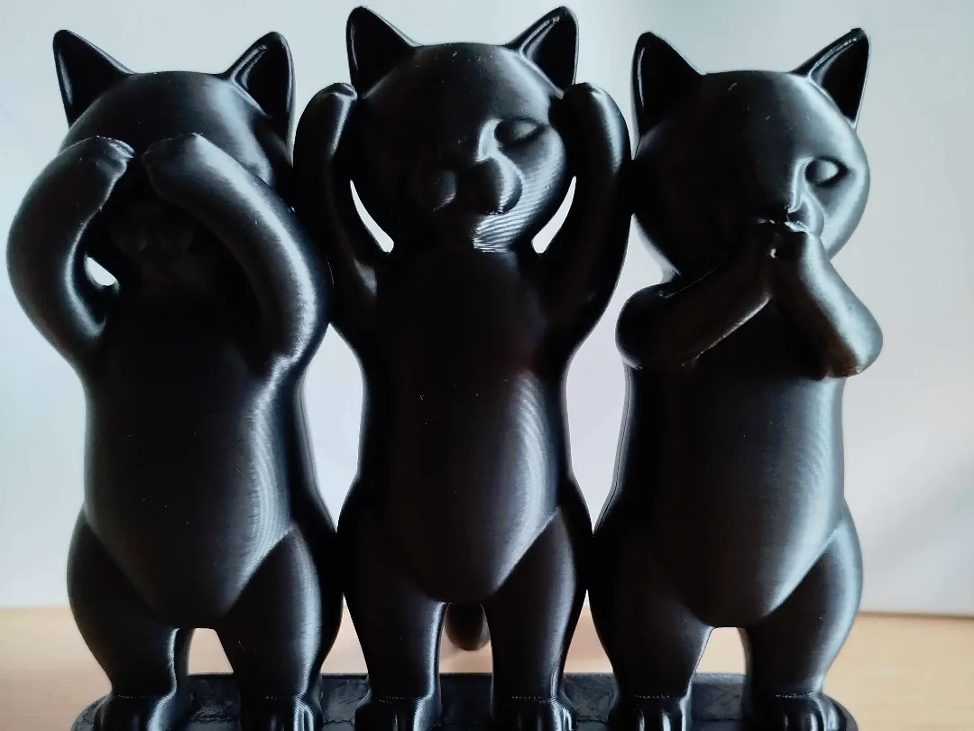 Trio de chats sages