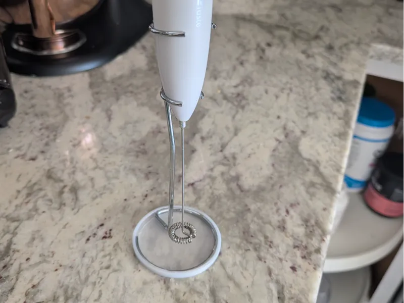 Frother stand drip catcher base