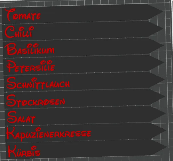 Beet Beschriftung