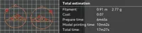 0.2mm layer, 2 walls, 40% infill