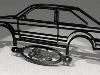 Ford XR3i Wall Art with Stand