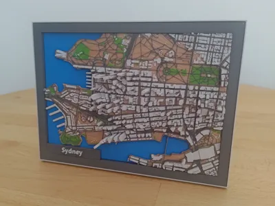 Sydney Map Frame Box