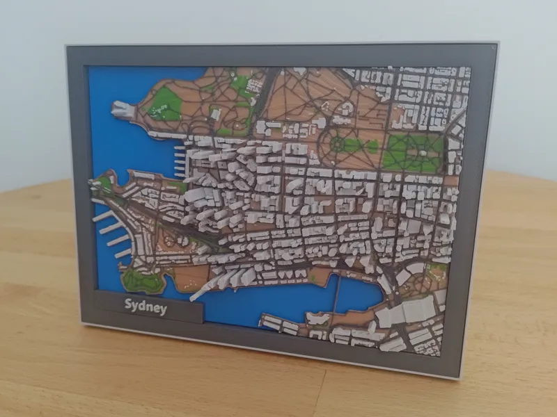 Sydney Map Frame Box