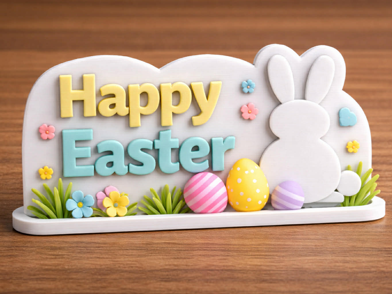 Happy Easter Decorative Sign –3D Printable Display