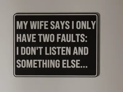 ONLY TWO FAULTS: I DON'T LISTEN AND SOMETHING ELSE