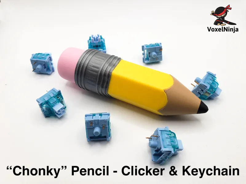Chonky Pencil Clicker & Keychain