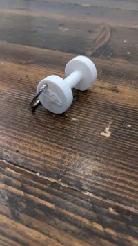 alpha bro dumbbell with keychain
