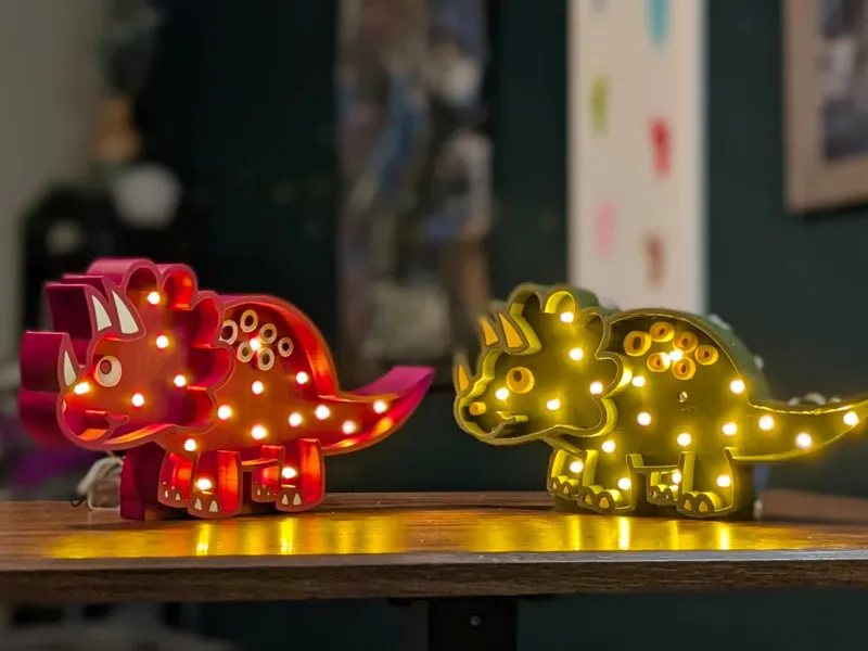 Jurassic Glow - The Triceratops LED light