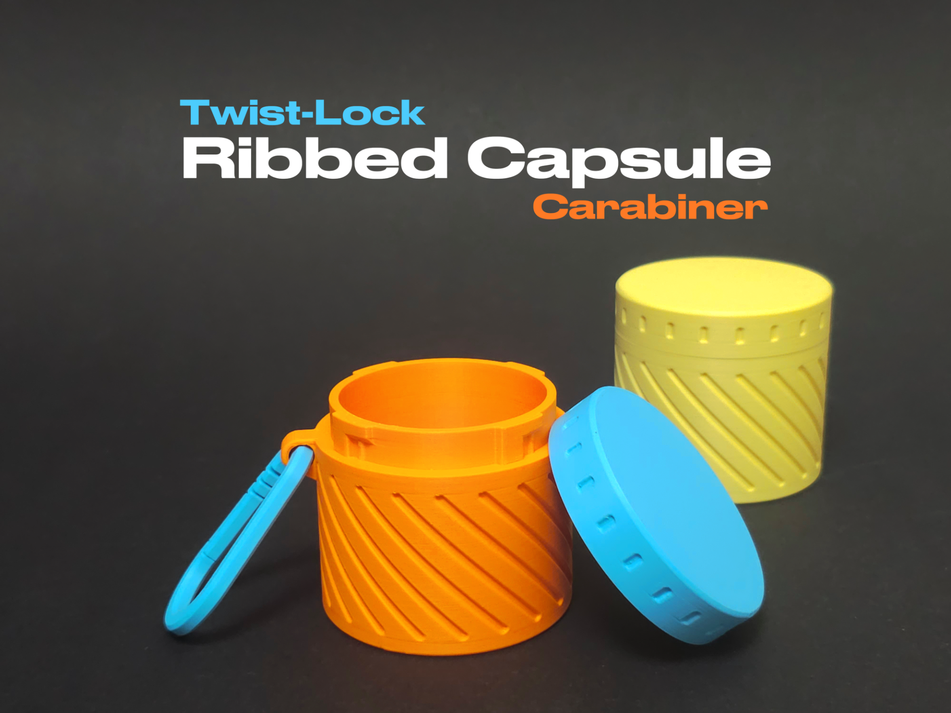 Ribbed Capsule - Twist-Lock Carabiner
