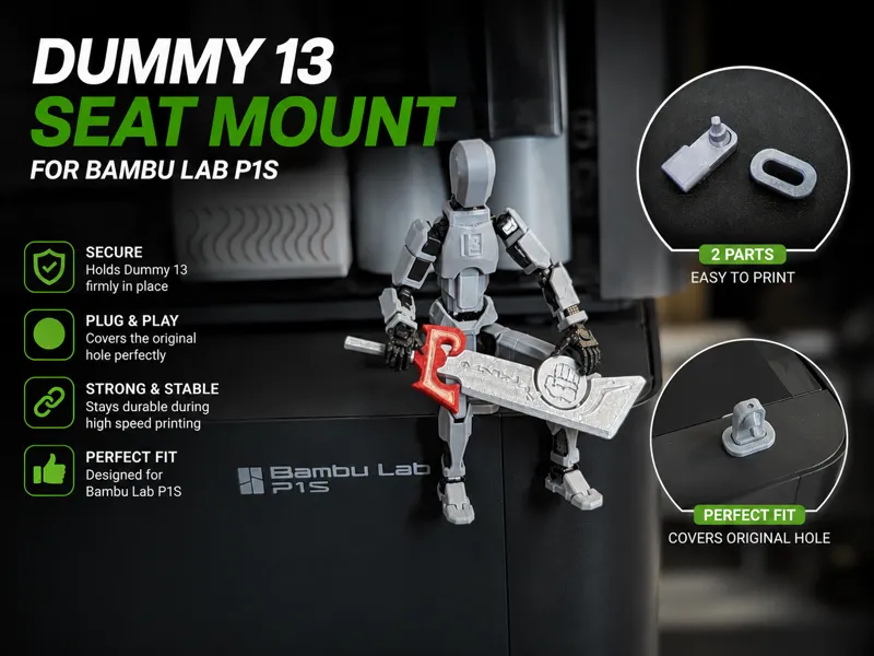 Dummy 13 Seat Mount for Bambu P1S