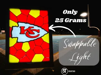 Kansas City Chiefs light (swappable glass)
