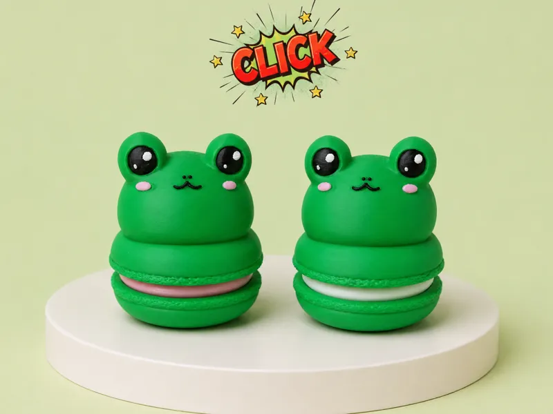 Macaron Frog Fidget Clicker