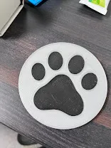 Paw Print Coaster