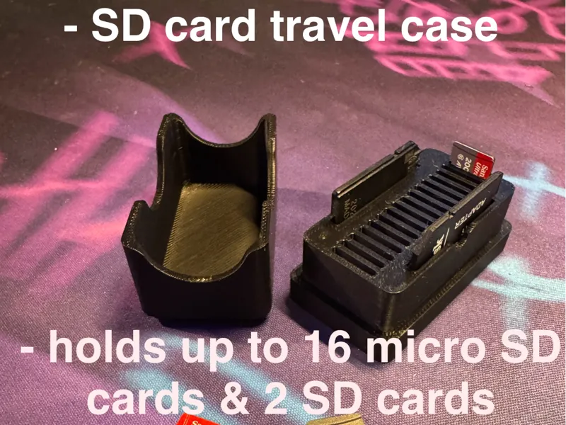 SD Card Travel Case – 16 microSD & 2 SD Card Slot