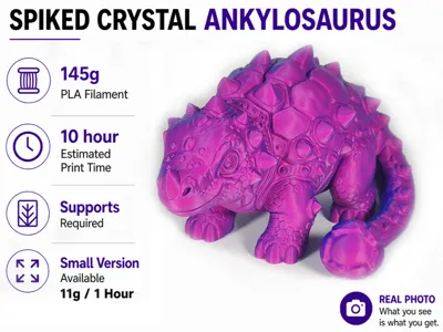 Spiked Crystal Ankylosaurus
