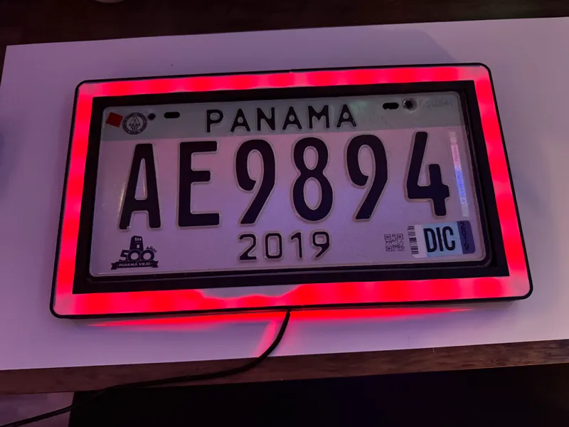 LED Light Up License Plate Frame