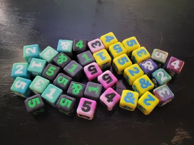12mm Count Down Dice for Altoid Spell Slot Counter