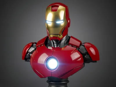 Highly Detailed Iron Man Bust / Marvel Statue