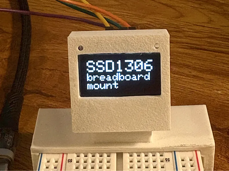 SSD1306 0.96" OLED Display Breadboard Mount