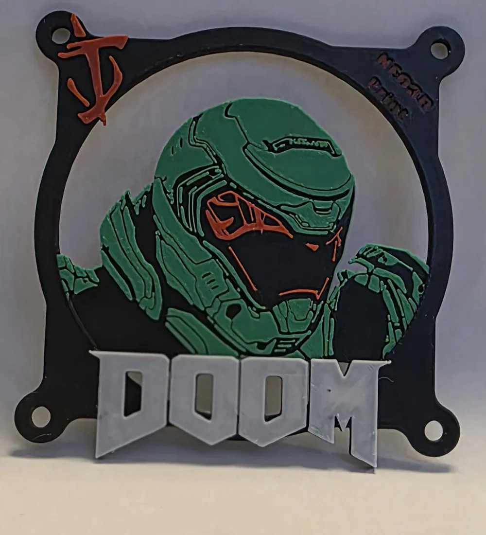 Doom Type Fans Doom Slayer 120 mm Fan Cover/ grill - Free 3D Print Model - MakerWorld