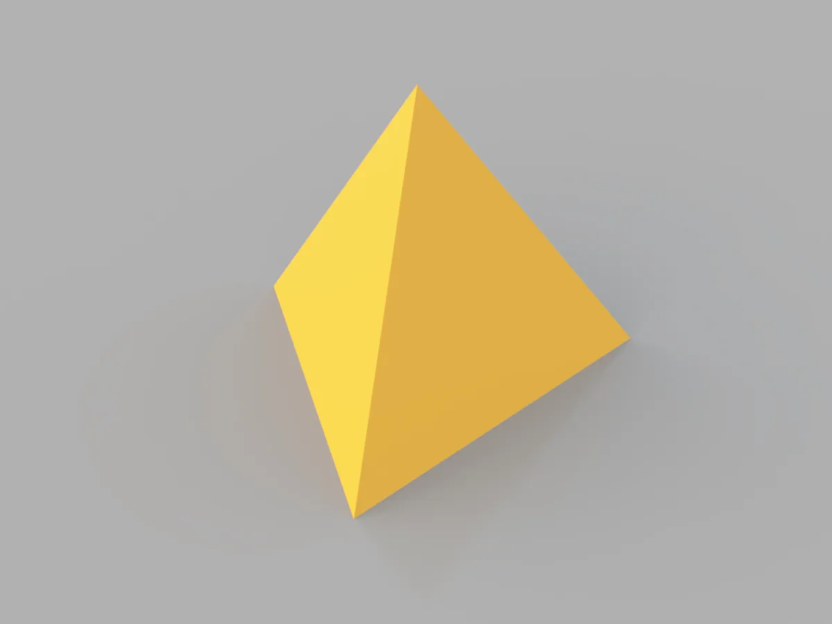 Sphères low poly : tétraèdre