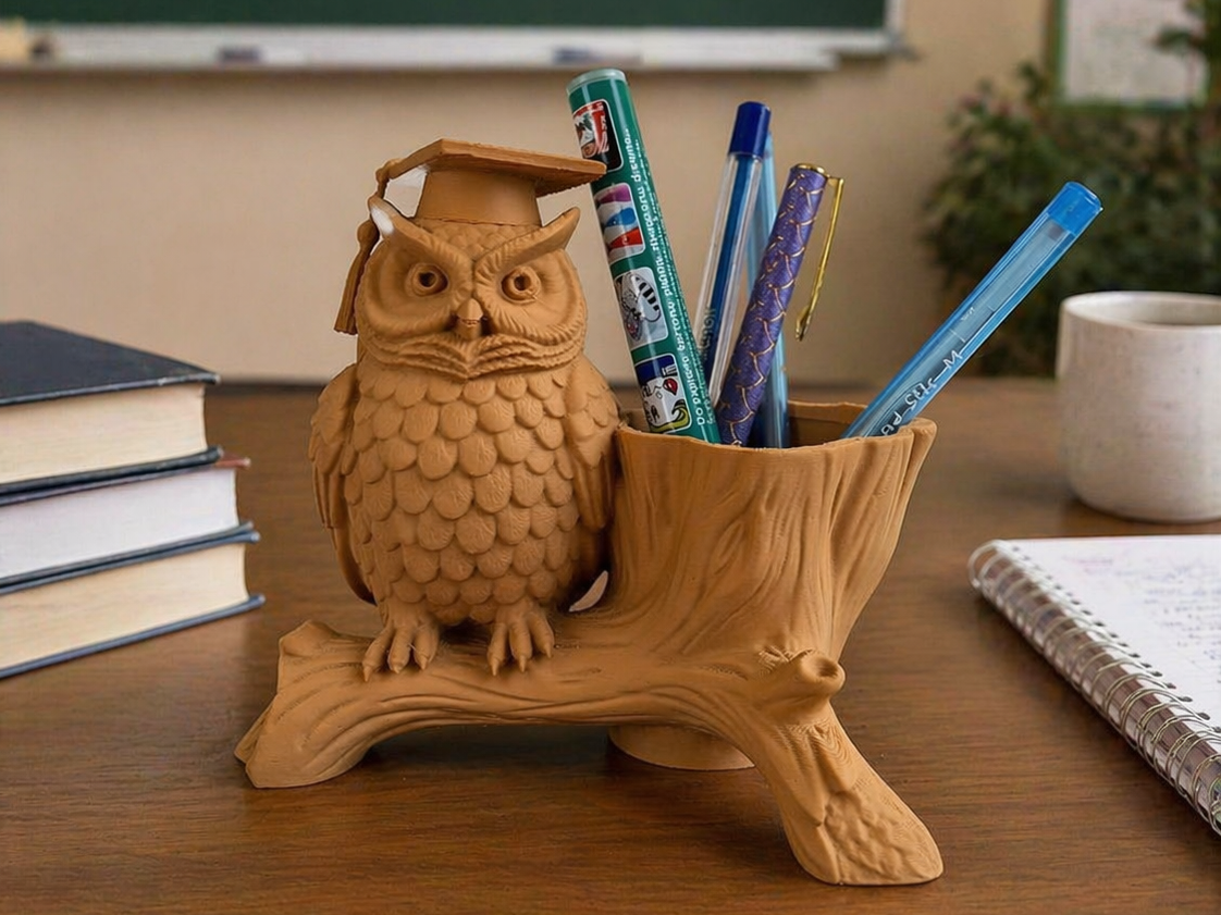 Owl Pen Holder | Teacher Desk Organizer