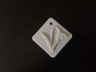 Snowdrop flower pendant - Martisor cu ghiocel