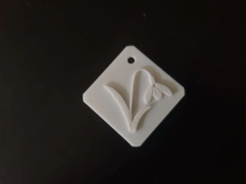 Snowdrop flower pendant - Martisor cu ghiocel