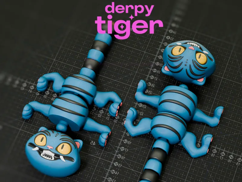 Derpy Tiger – Flexi Toy STL