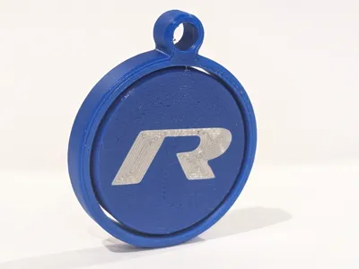 VW Golf R spinning gyro keychain