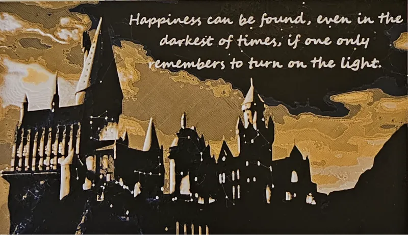 Harry Potter HueForge with Quote
