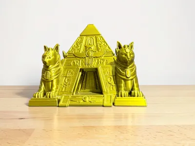 Egyptian Cat Pyramid Temple
