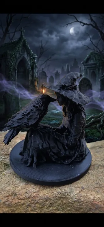 Adorno temático: Witch and her Raven — vista de referencia 3