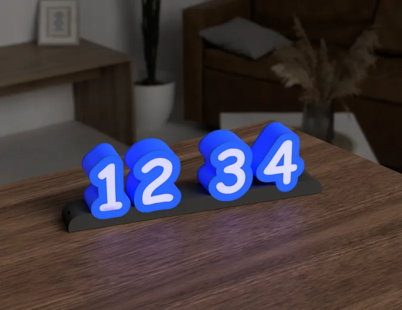 Custom Numbers LightBox, Led lamp