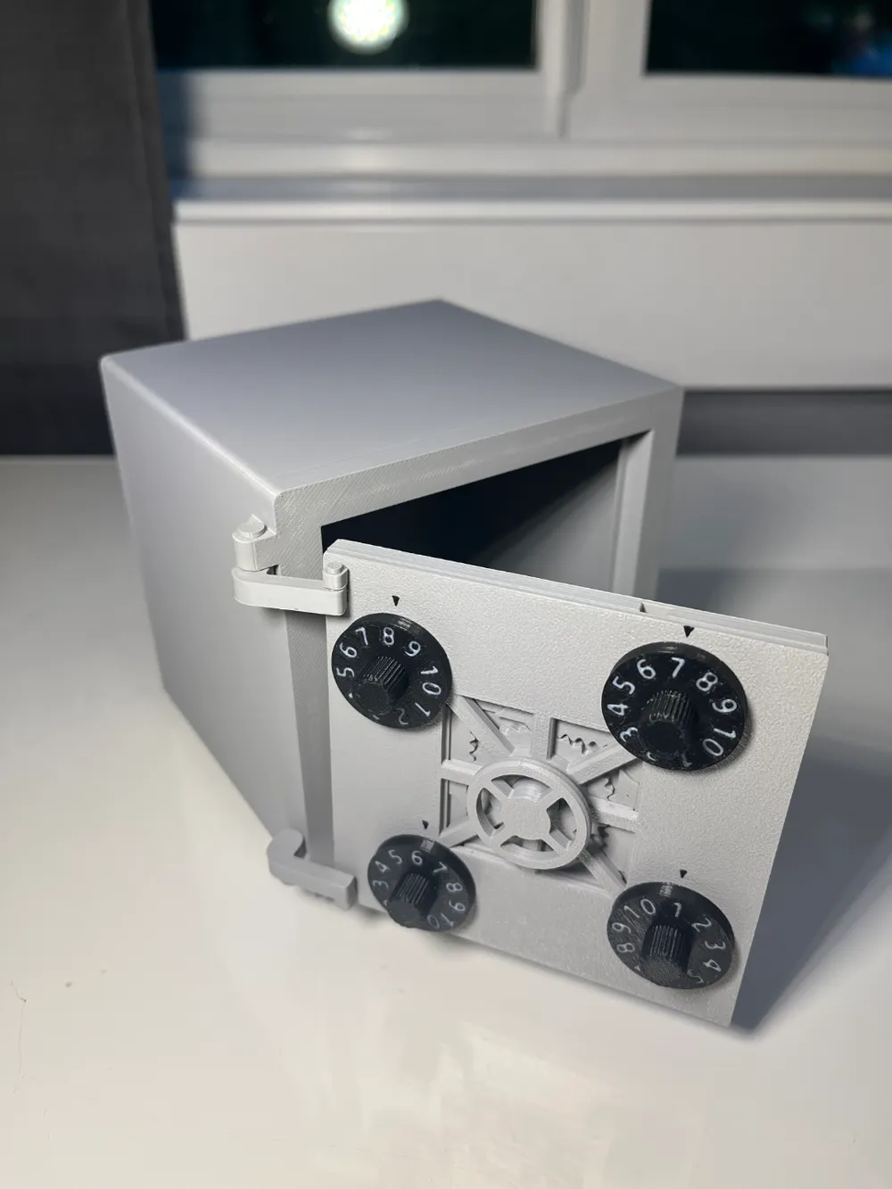 Bank Vault 4-digit combo (Customizable) - Free 3D Print Model - MakerWorld
