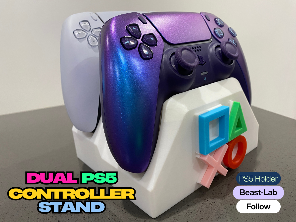 Dual PS5 PlayStation Controller Stand Holder