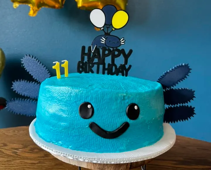 Axolotl Happy Birthday Cake Topper