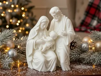 Detailed Mary, Joseph, Jesus Figurine
