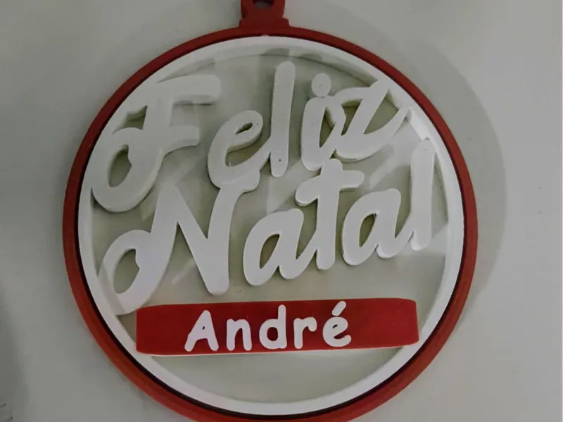 Enfeite de Natal com nome