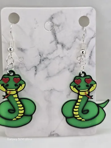 Snake Earrings Layered view 3
