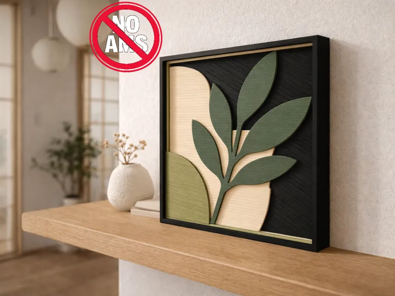 Minimal Floral Shadowbox – Easy Print Edition