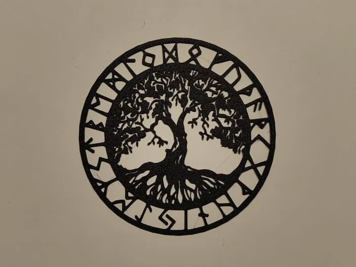 rune tree of life wall art - Free 3D Print Model - MakerWorld