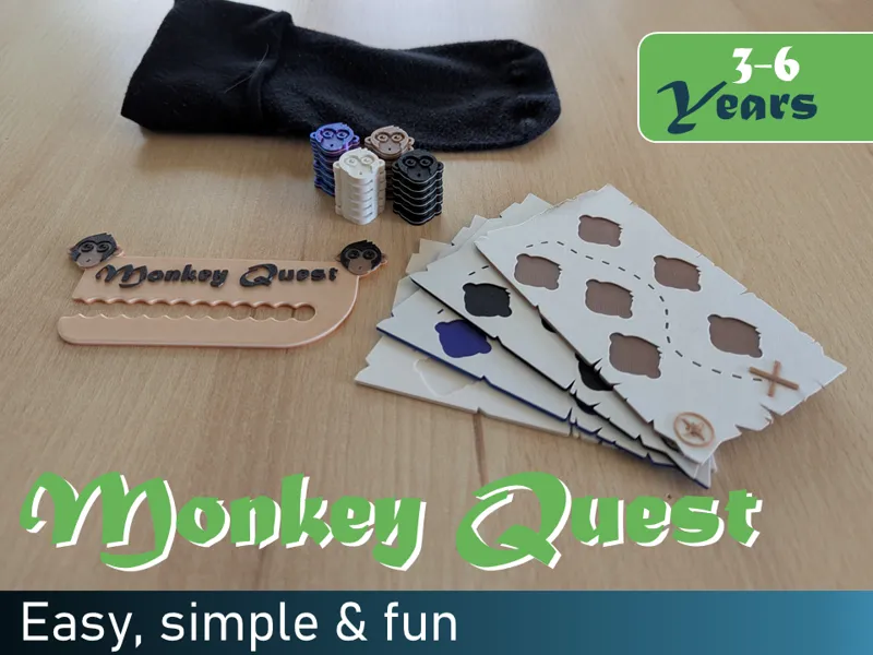 Monkey Quest - Fun board game for 3-6 year olds