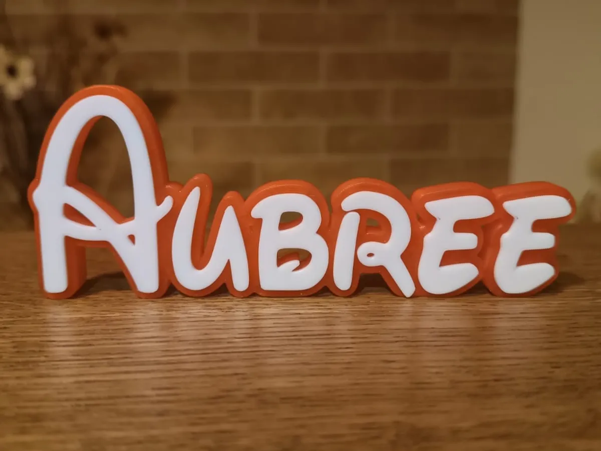 Disney Name Sign Aubree Kid Room Wall Decor Tag by Fabbiotto MakerWorld ...