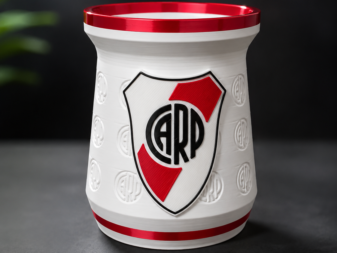 Mate de River Plate - Diseño Exclusivo CARP