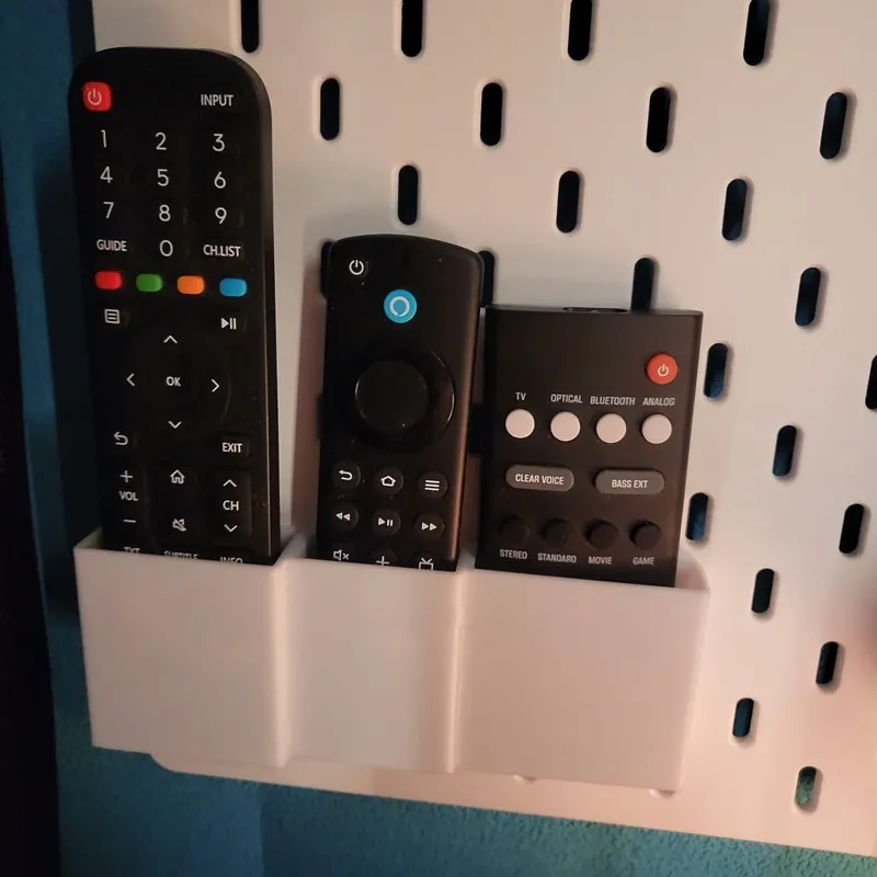 Remote Holder for Skadis Pegboard