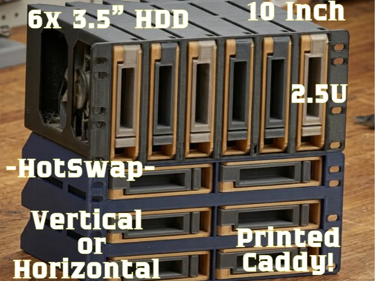 10" Rack 2.5U 6x 3.5" HP Gen8/9 HDD Module