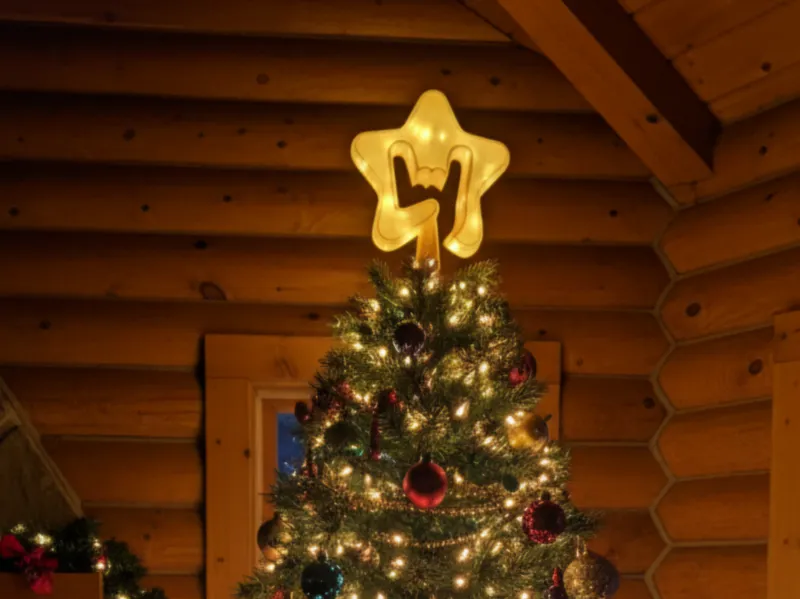 puntale stella rock and roll natale