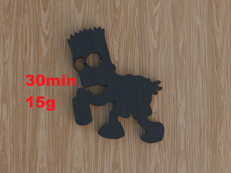 Bart Simpson Graffiti Street Art Wall Silhouette